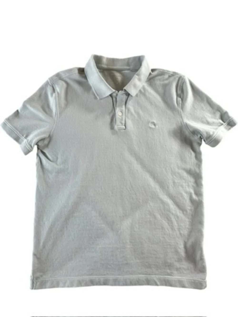 Banana Republic Slim Fit Organic Cotton Pique Polo Shirt Mens M Frosted Window
